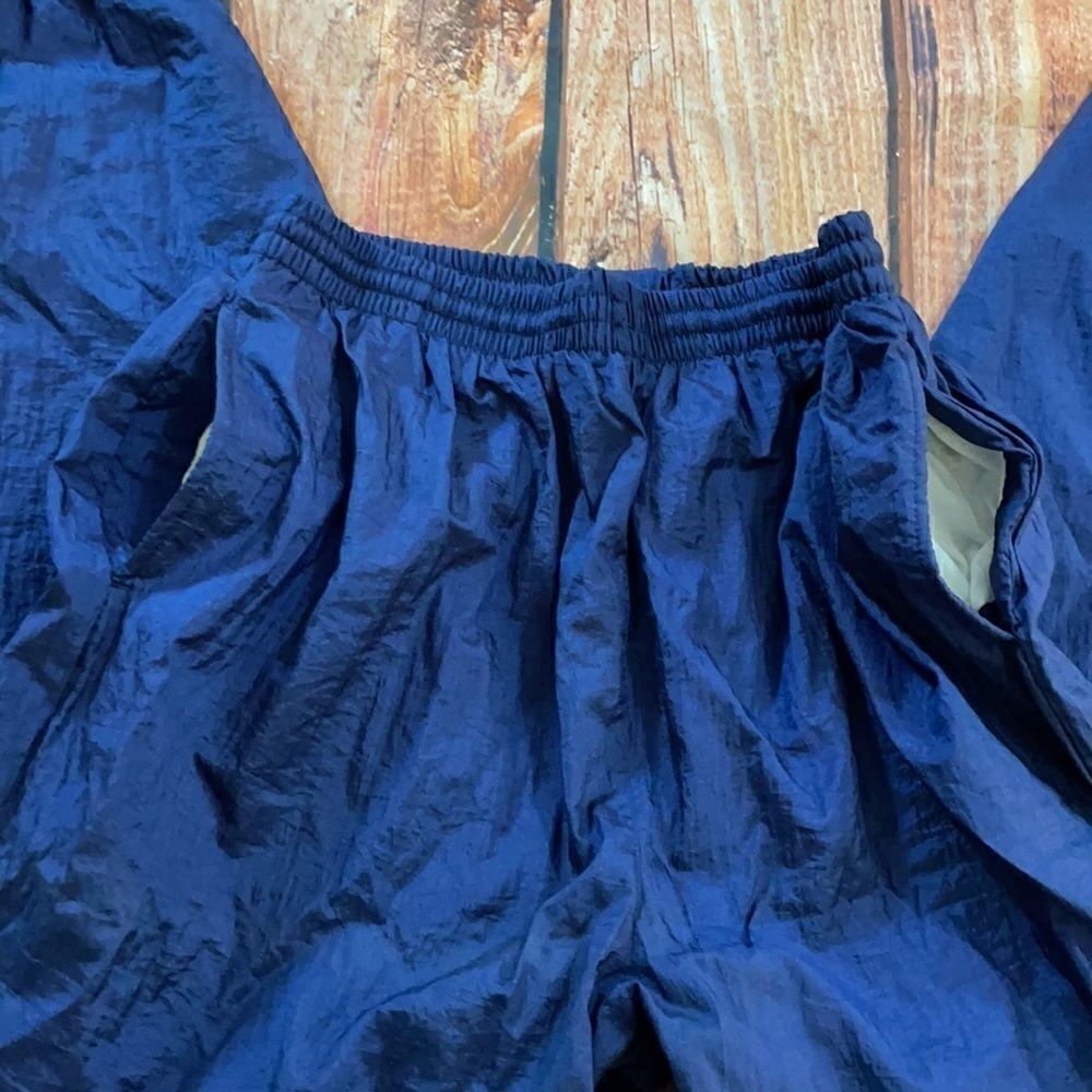 80s B.i. Gear Blue Shell Track Pants Lined - Picture 6 of 8